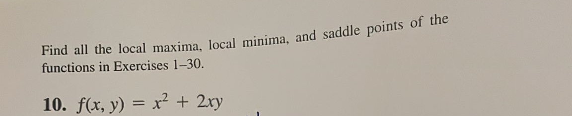 Find all the local maxima, local minima, and