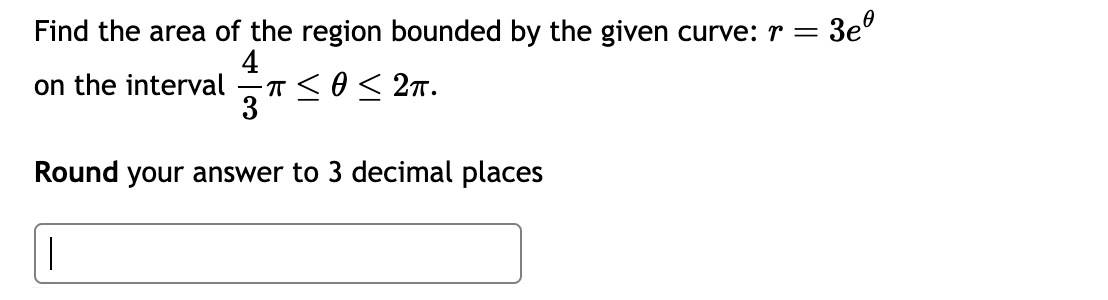 Find the area of the region bounded by the given
