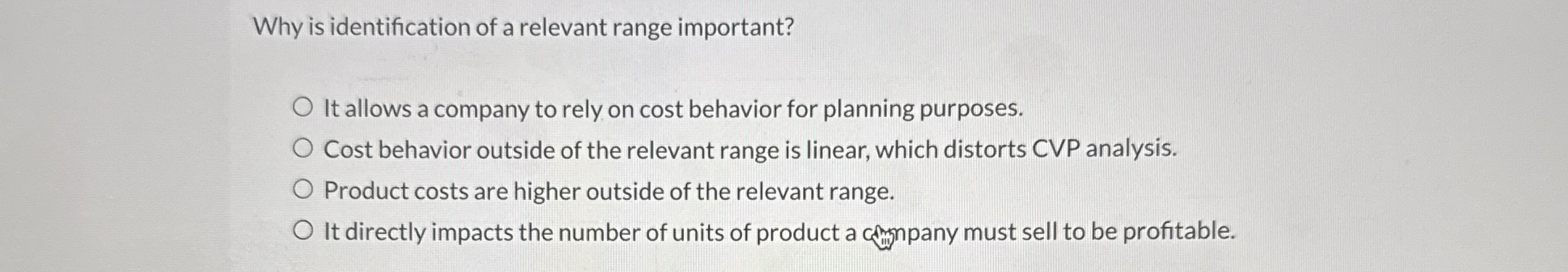 Why is identification of a relevant range