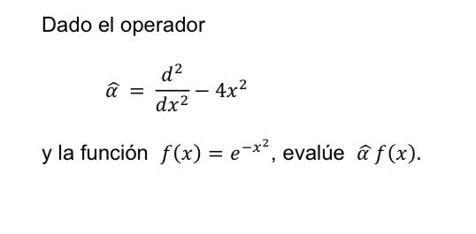 Given the operador widehat ( \ alpha ) = ( d ^ (