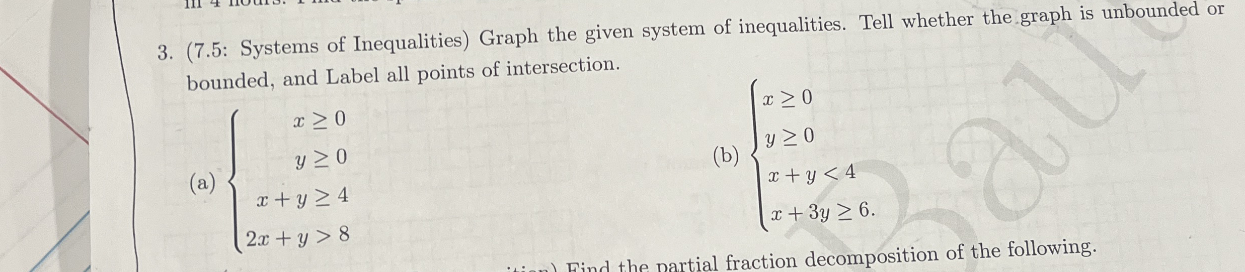 ( 7 . 5 : Systems of Inequalities ) Graph the