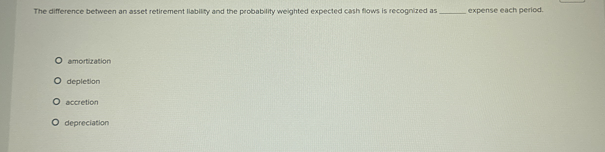 The difference between an asset retirement