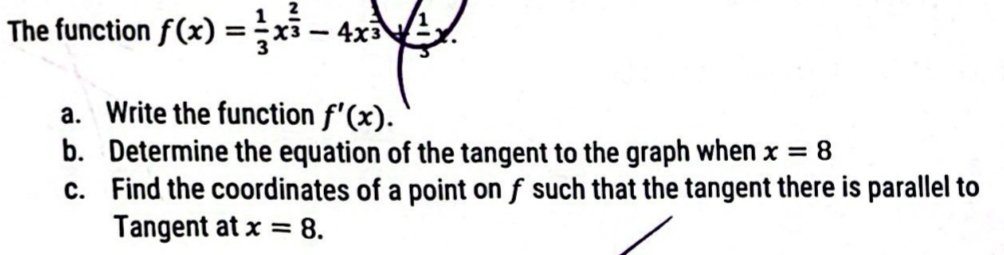 The function f ( x ) = 1 3 x 2 3 - 4 x 2 3 + 1 /