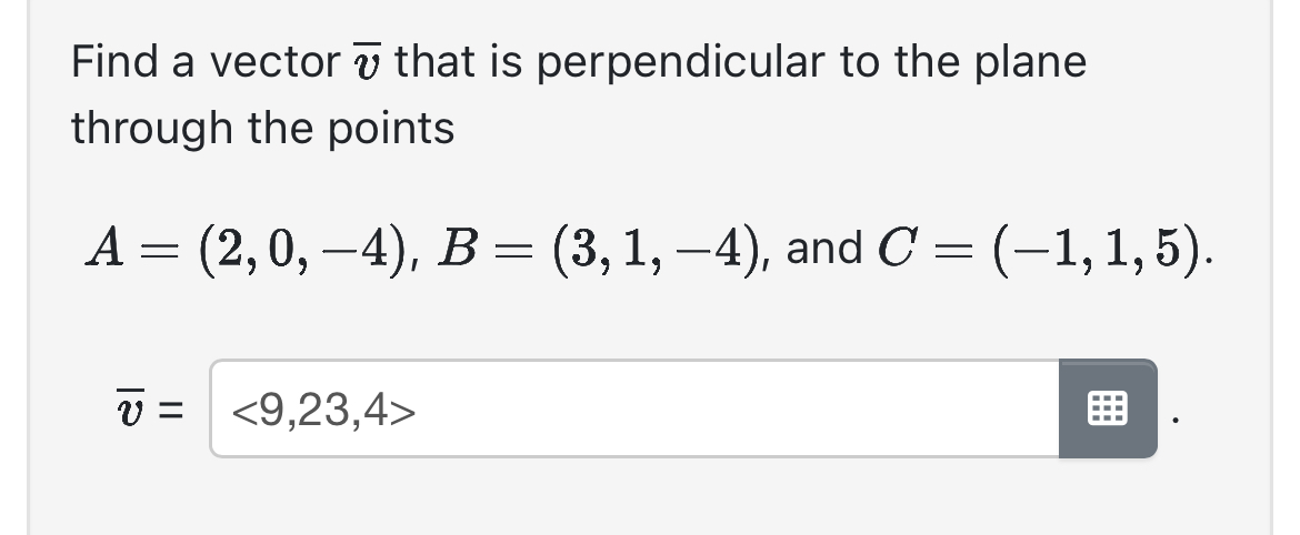 Find a vector ? b a r ( v ) that is perpendicular