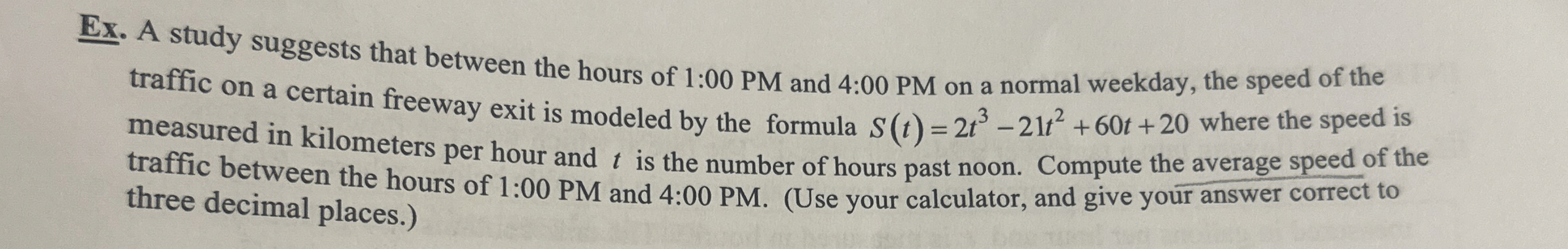 Ex . A study suggests that between the hours of 1