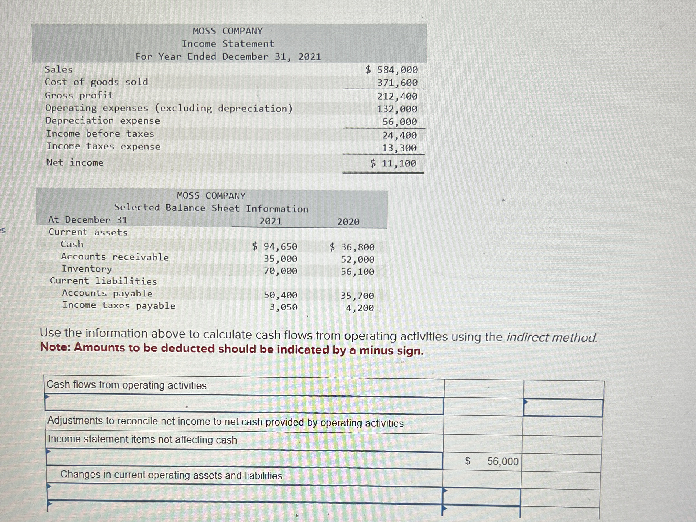 \ table [ [ MOSS COMPANY ] , [ Selected