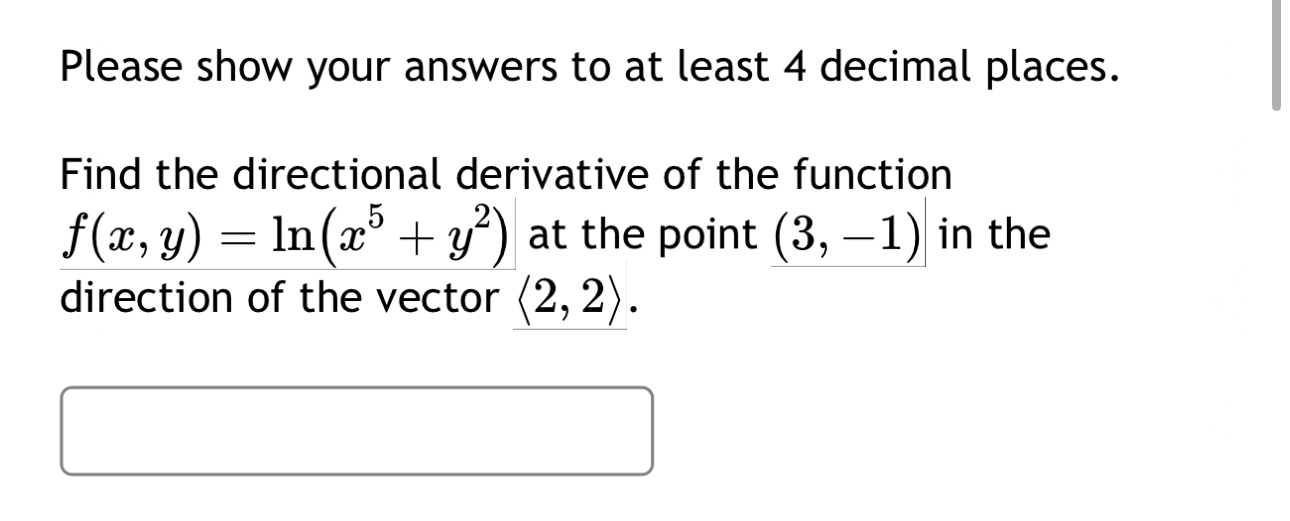 Please show your answers to at least 4 decimal