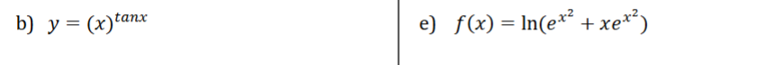 y = ( x ) ^ ( tanx ) f ( x ) = ln ( e ^ ( x ^ ( 2