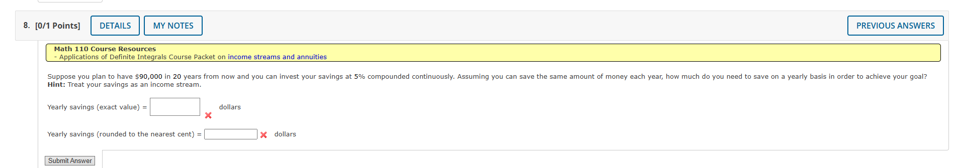 Suppose you plan to have $ 9 0 , 0 0 0 in 2 0