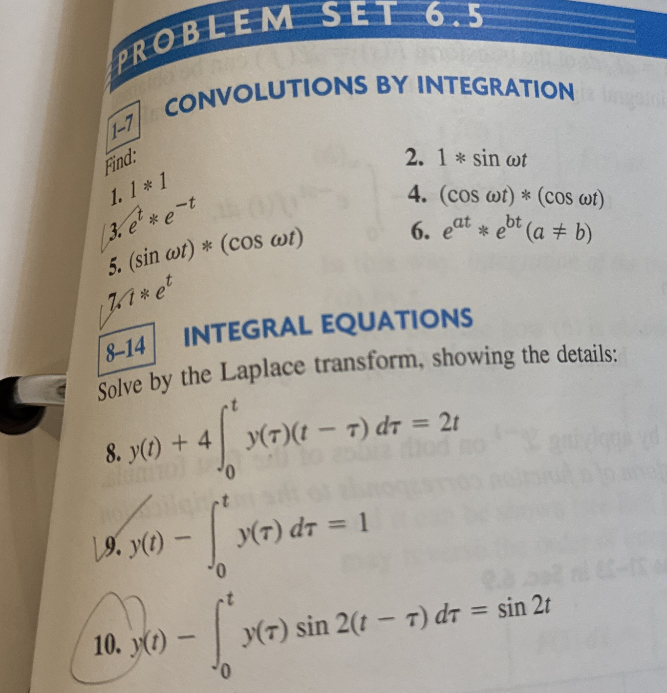 [ 1 - 1 ] CONVOLUTIONS BY INTEGRATION 1 . 1 4 e t