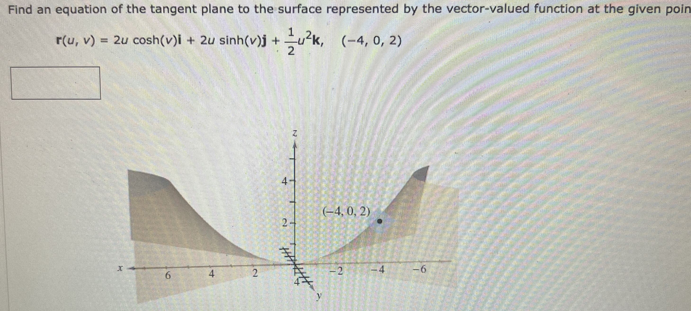 Find an equation of the tangent plane to the
