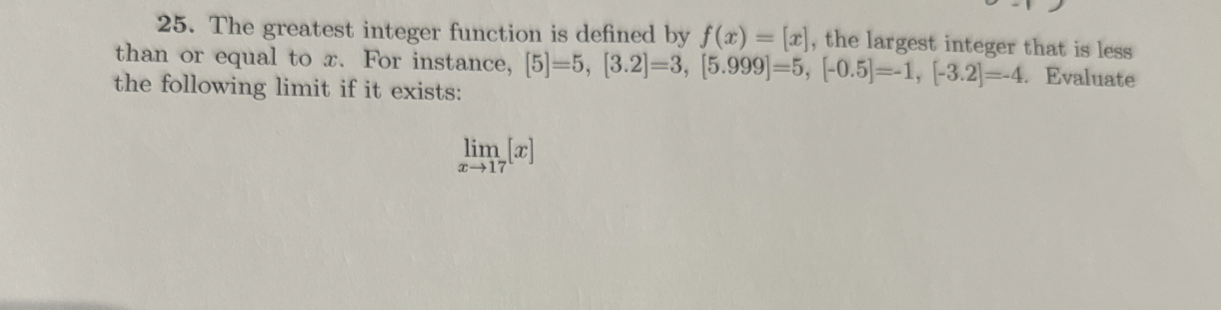 The greatest integer function is defined by f ( x