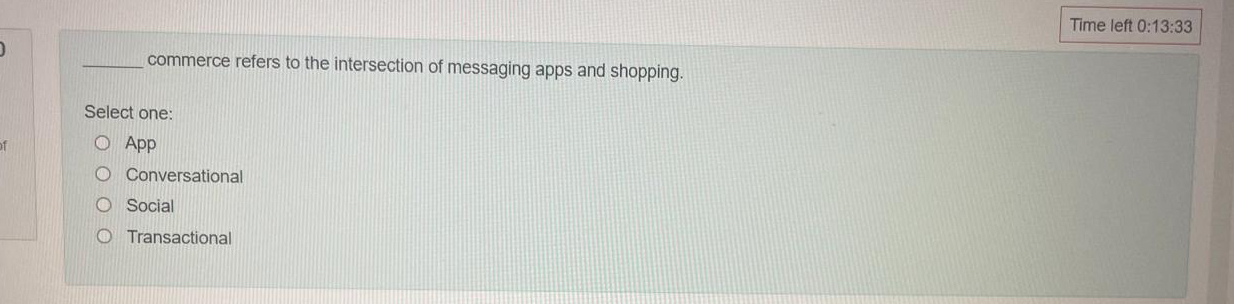 Time left 0 : 1 3 : 3 3 commerce refers to the
