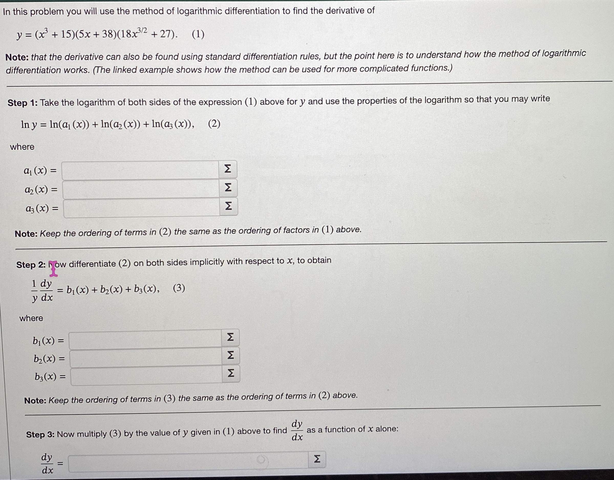 In this problem you will use the method of