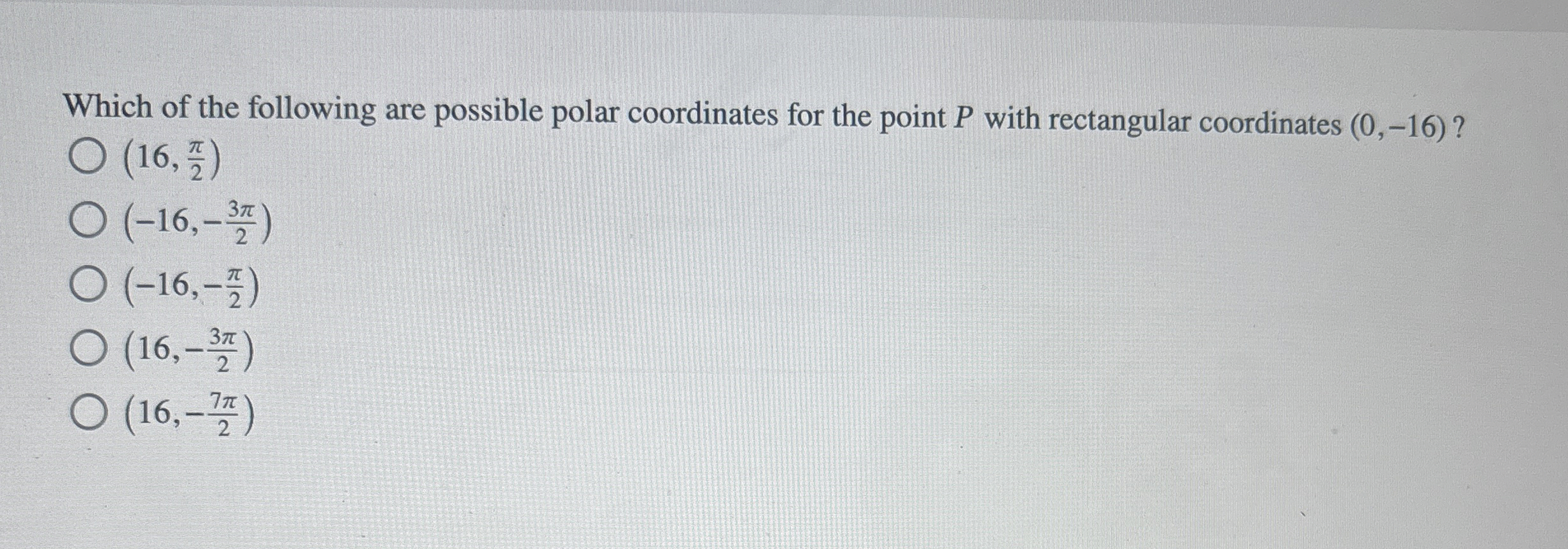 Which of the following are possible polar