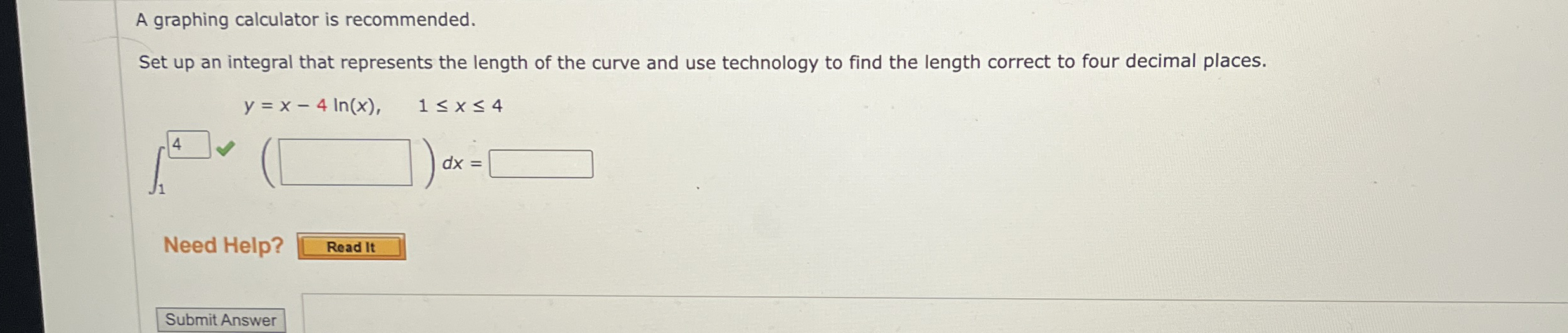 A graphing calculator is recommended. Set up an