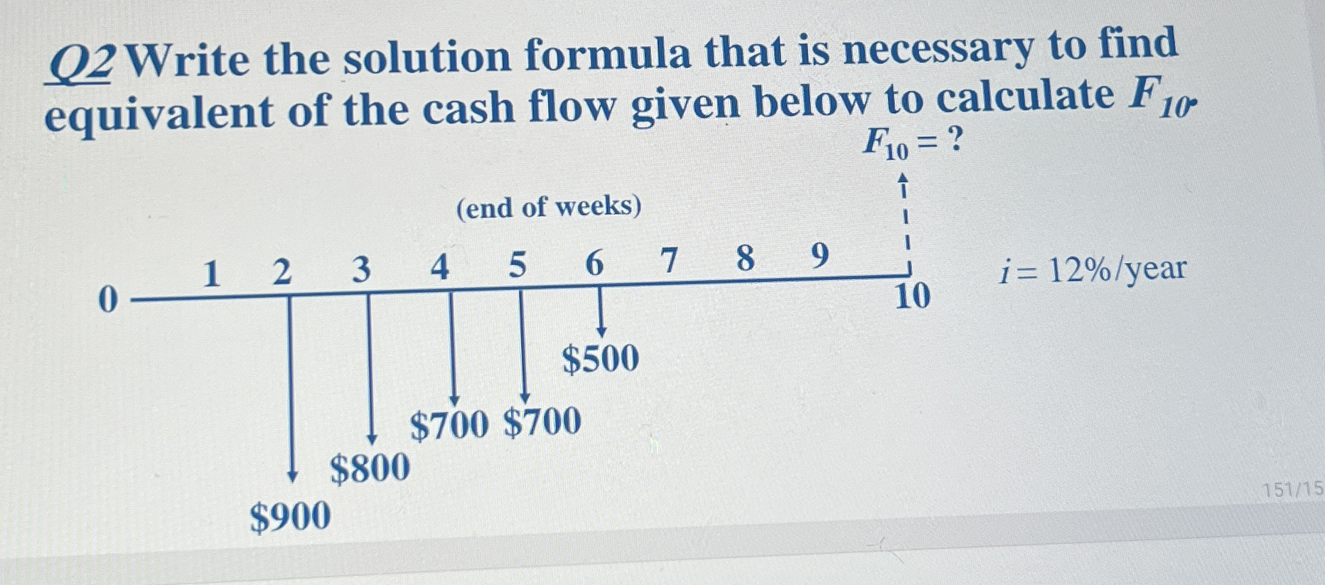 Q 2 Write the solution formula that is necessary