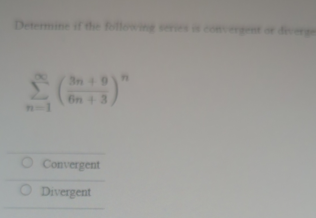 Determine if the following series is convergent