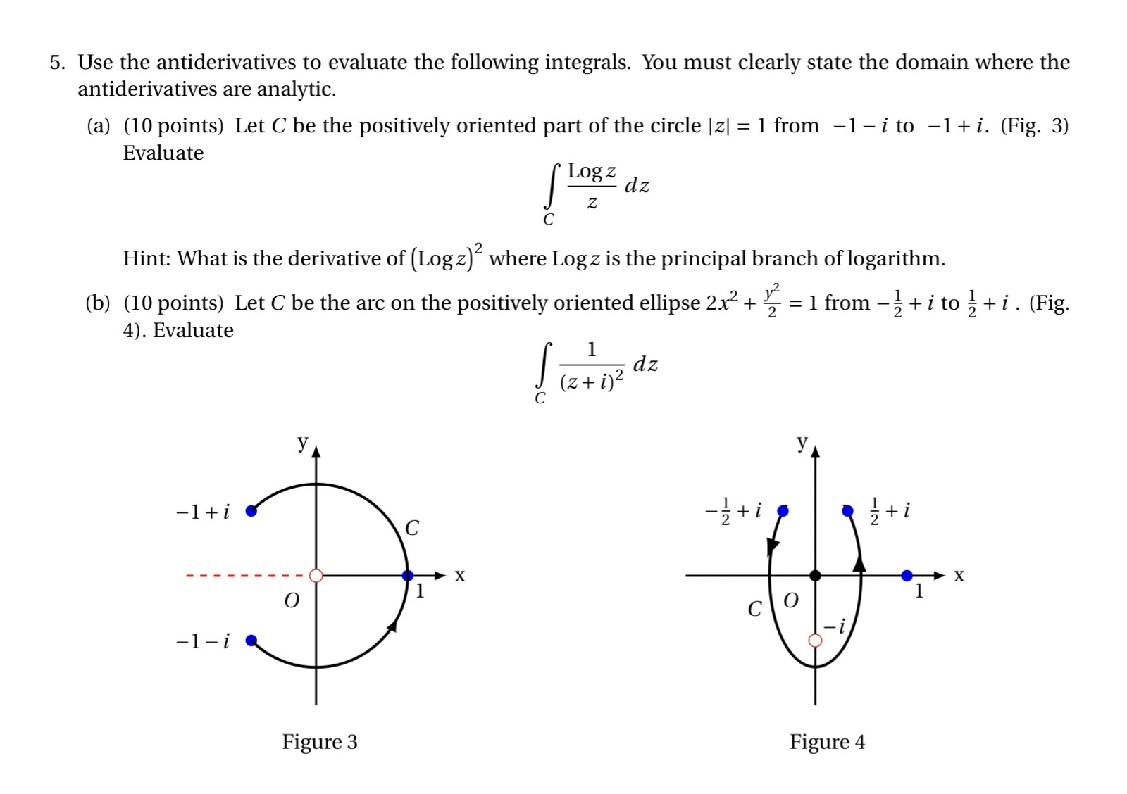Use the antiderivatives to evaluate the following