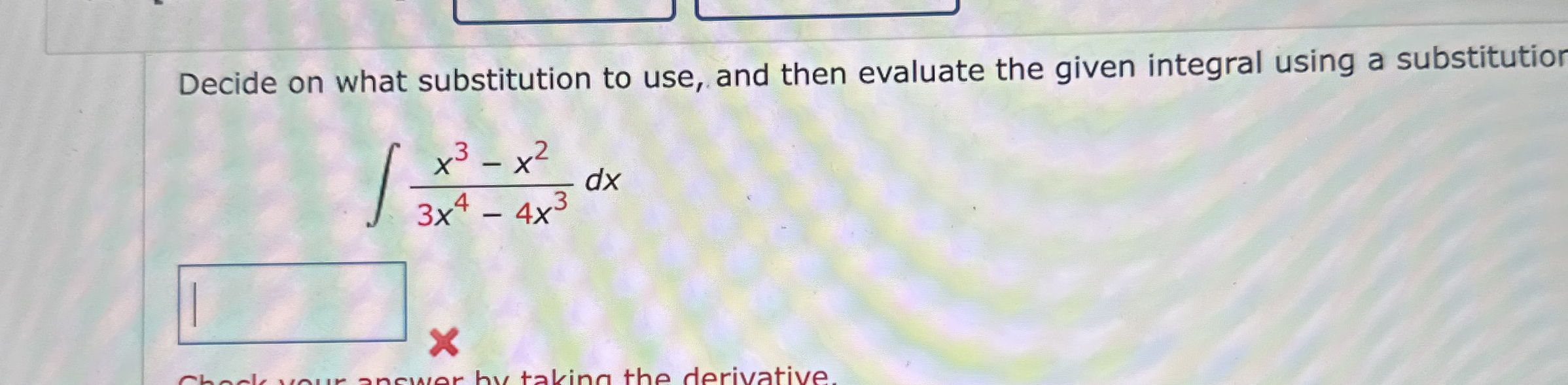 Decide on what substitution to use, and then