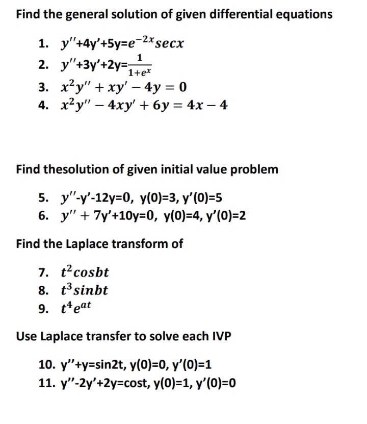 Find the general solution of given differential