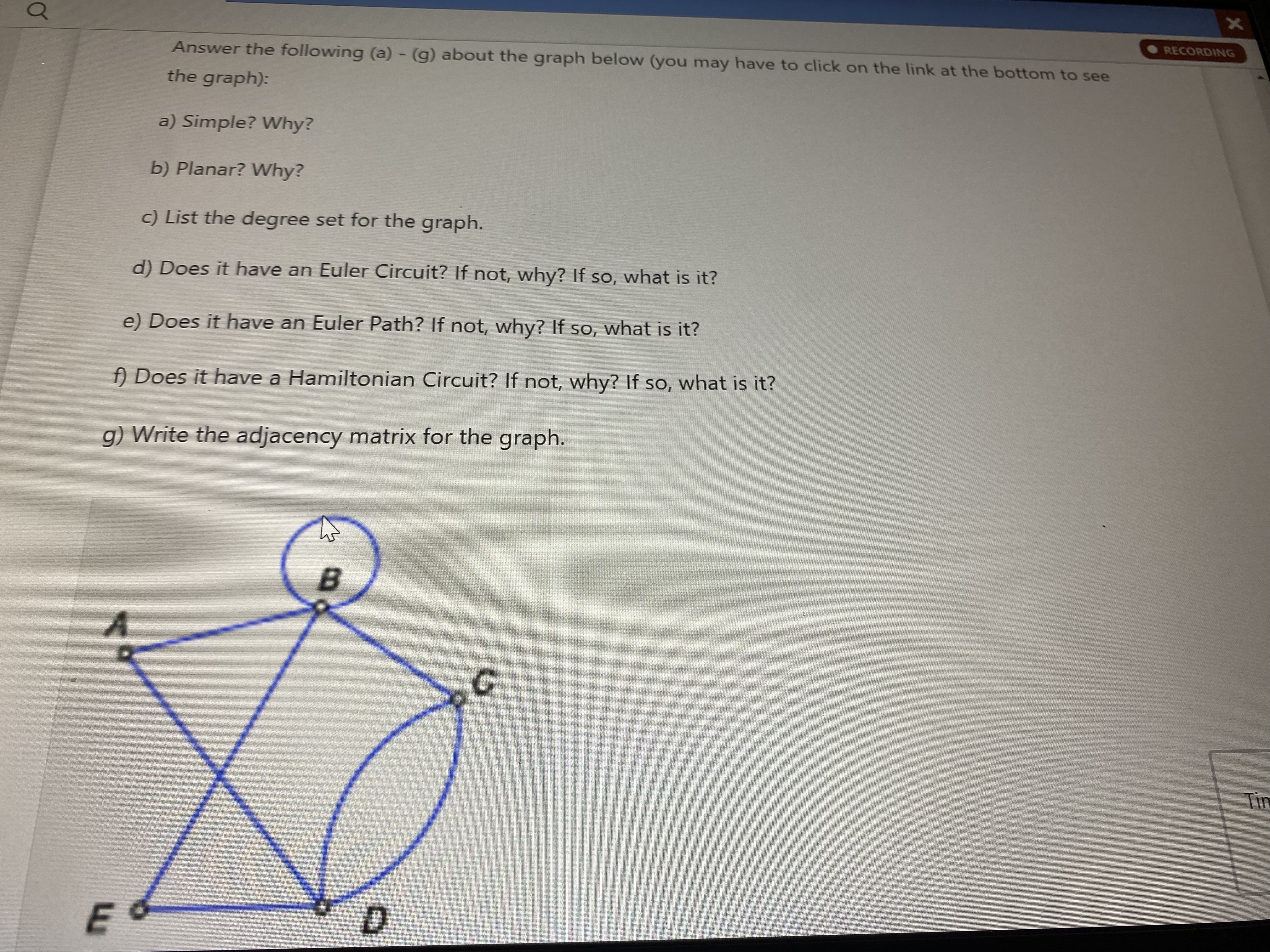 Answer the following ( a ) - ( g ) about the