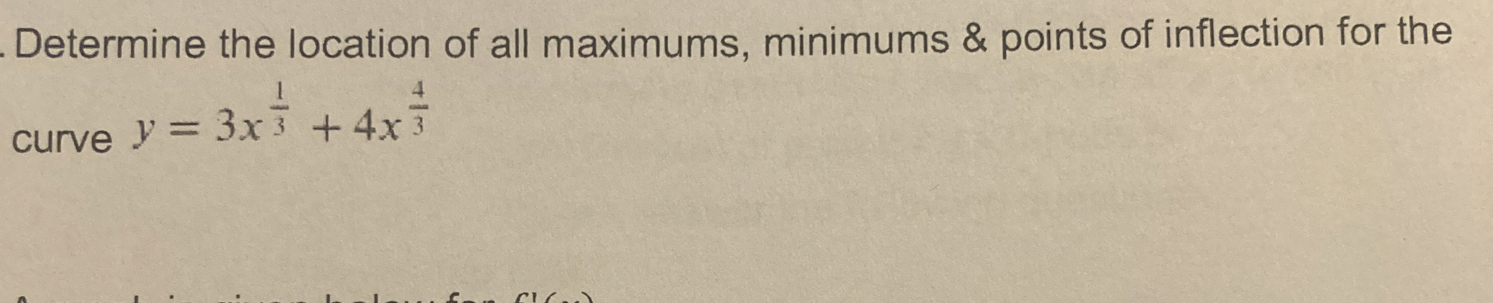 Determine the location of all maximums, minimums