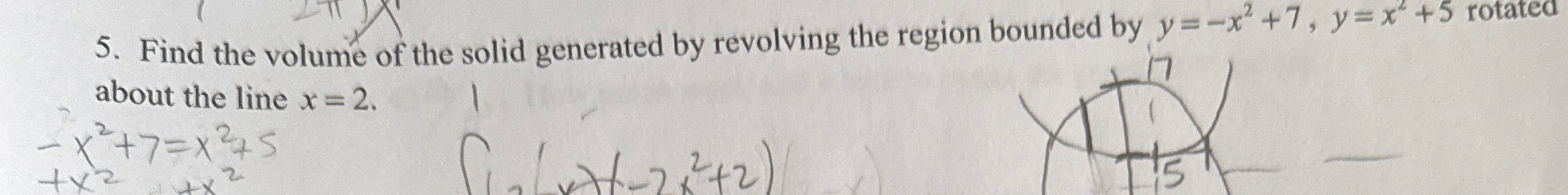 Find the volume of the solid generated by