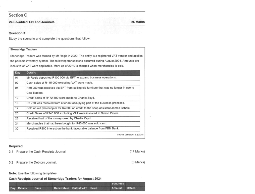 Section C Value - added Tax and Journals 2 5