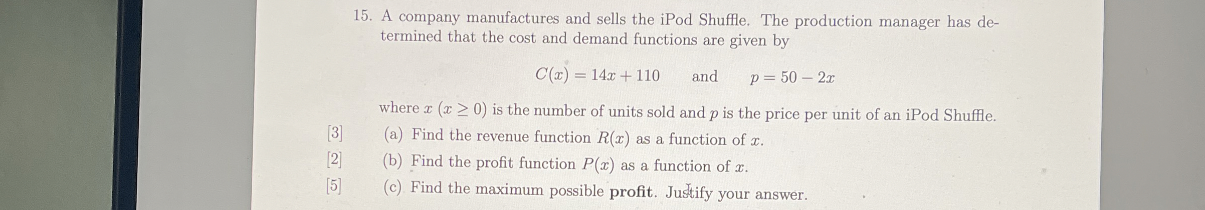 A company manufactures and sells the iPod