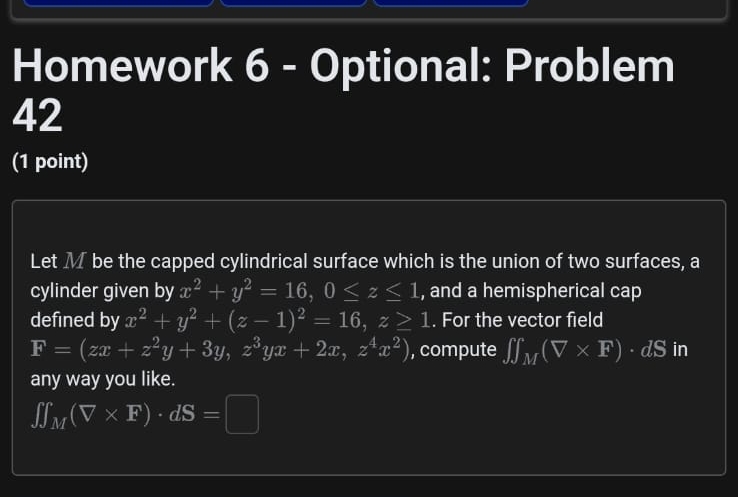Homework 6 - Optional: Problem 4 2 ( 1 point )