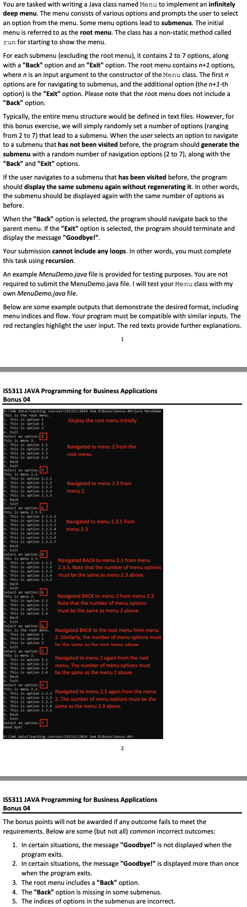 You are tasked with writing a Java class named