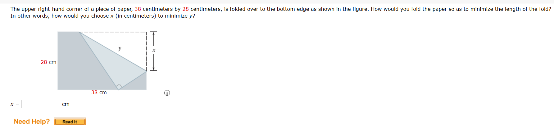 In other words, how would you choose \ ( x \ ) (