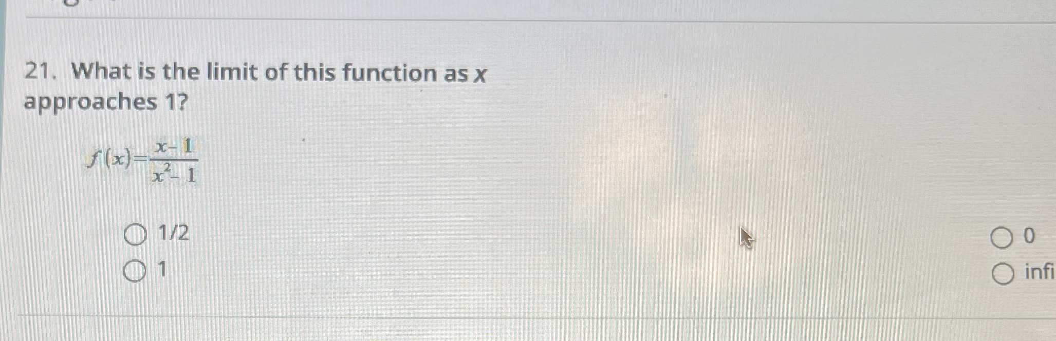 What is the limit of this function as x