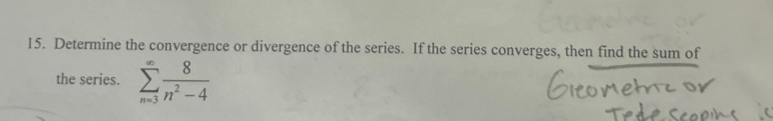 Determine the convergence or divergence of the
