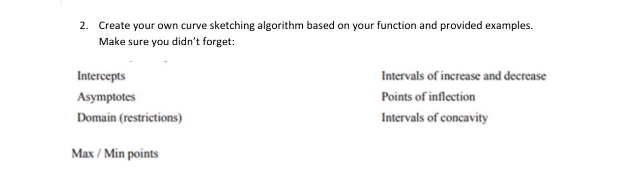 Using curve sketching algorithm draw the