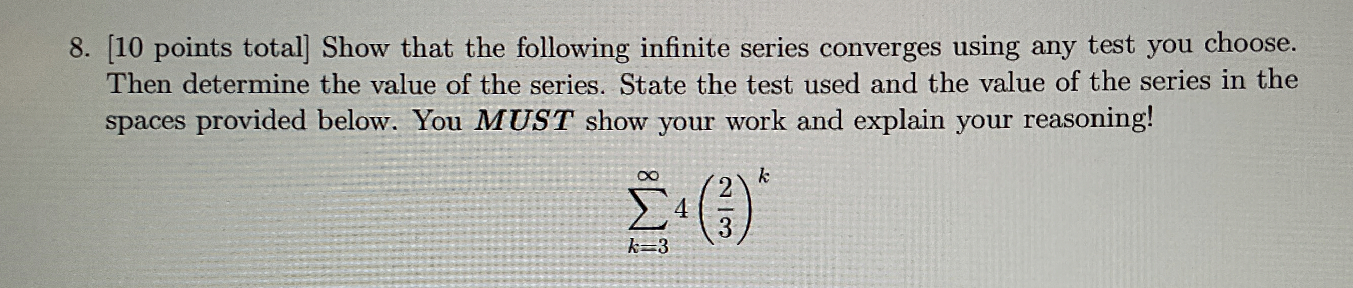 [ 1 0 points total ] Show that the following
