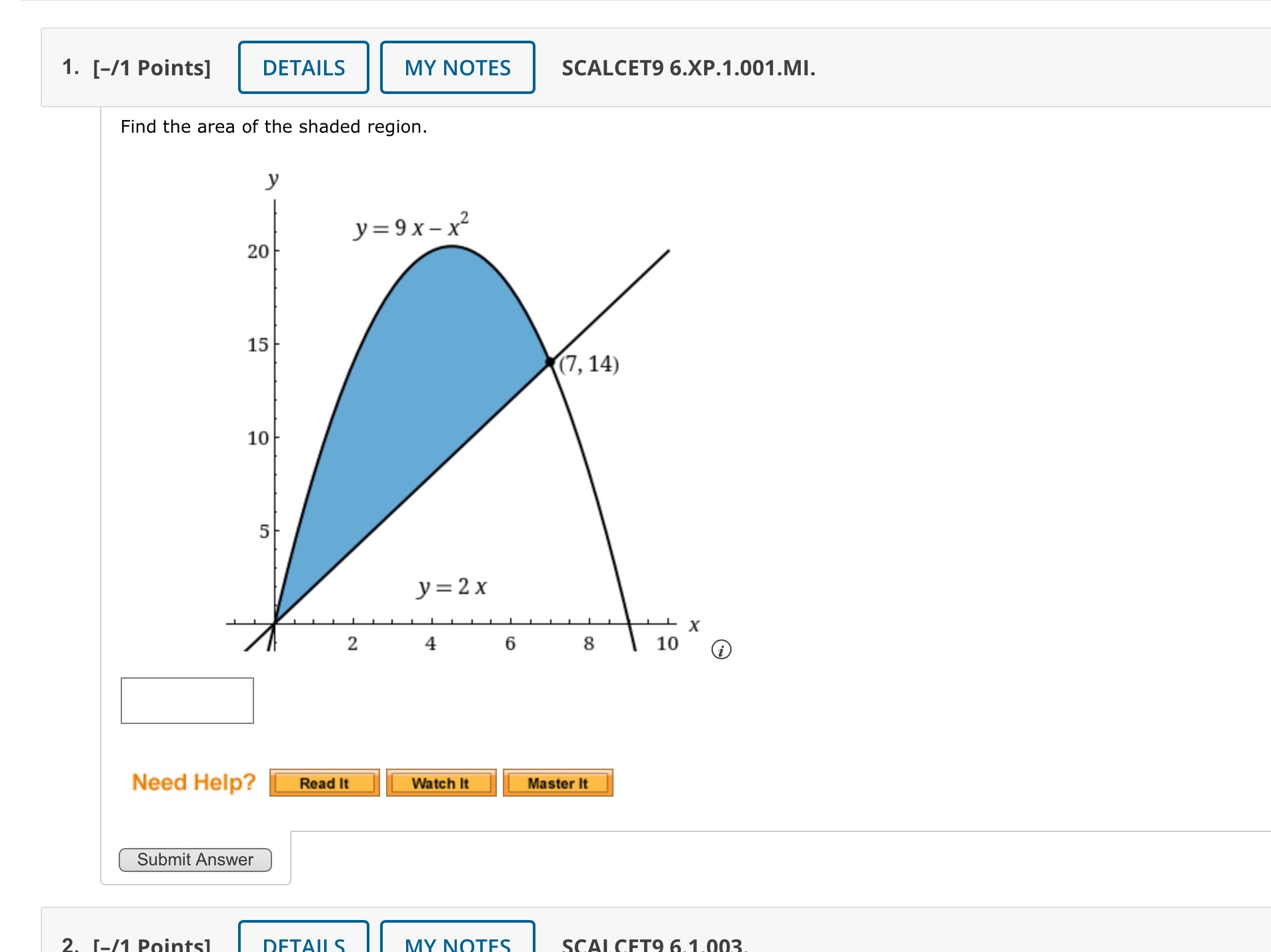 [ - / 1 Points ] SCALCET 9 6 . XP . 1 . 0 0 1 .
