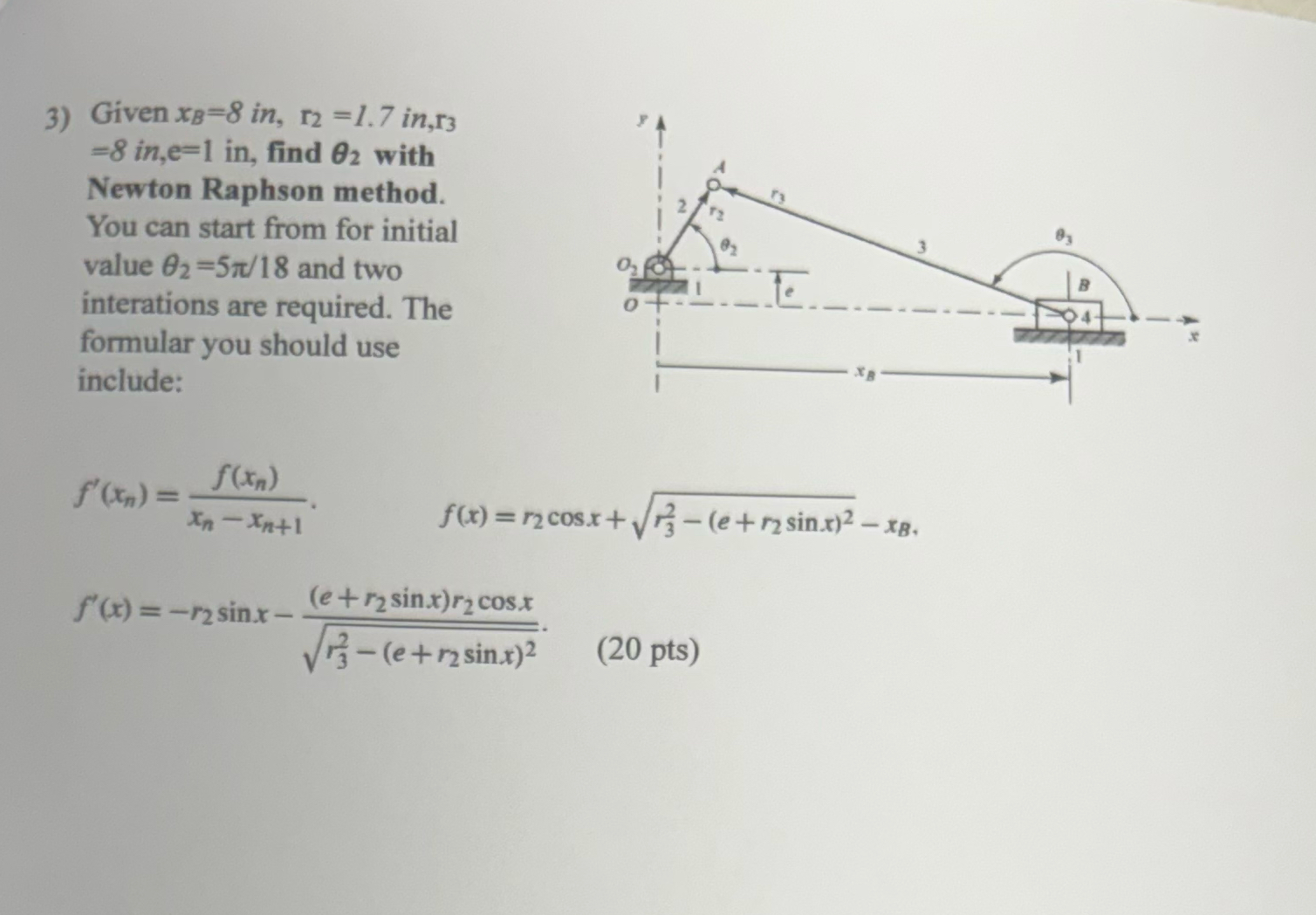 Given x B = 8 i n , r 2 = 1 . 7 i n , r 3 = 8 i n