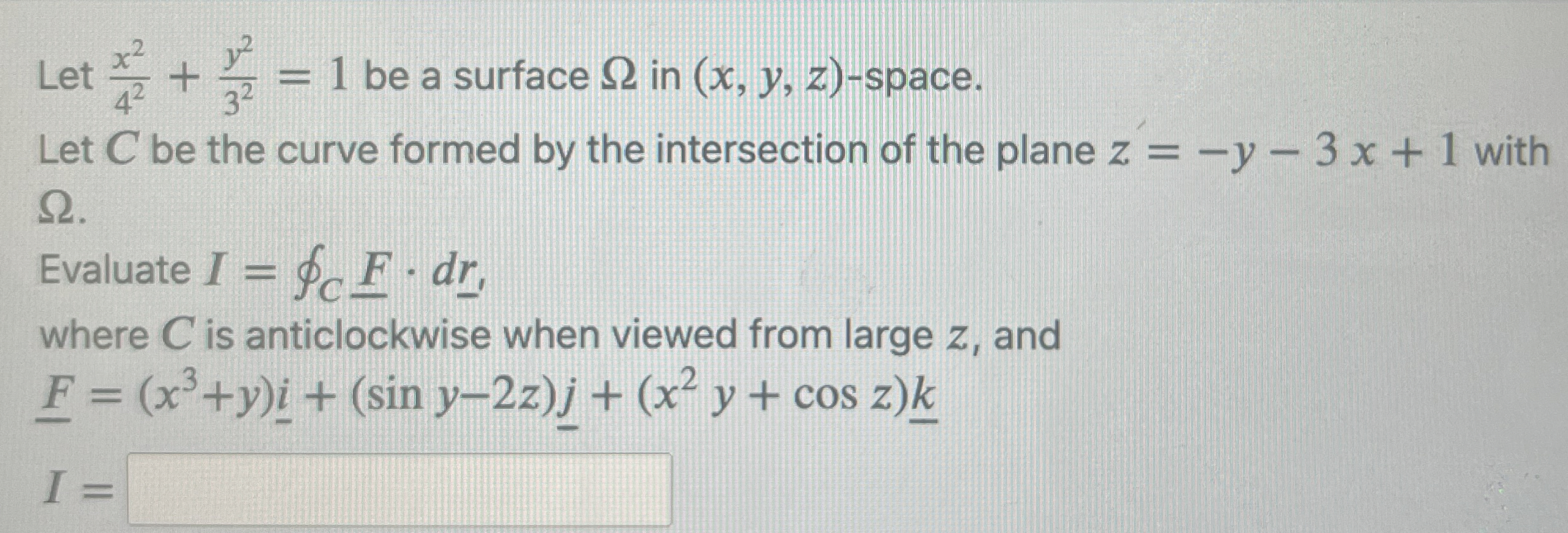Let x 2 4 2 + y 2 3 2 = 1 be a surface in ( x , y