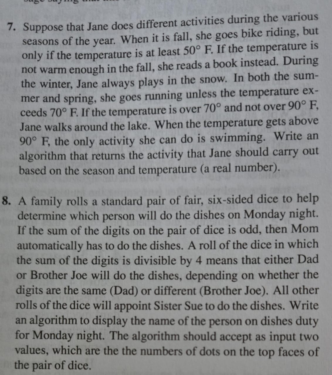 Write an algorithm that determines how many