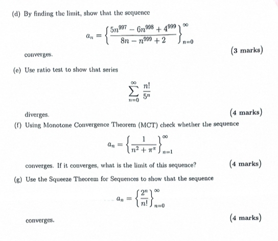 ( d ) By finding the limit , show that the