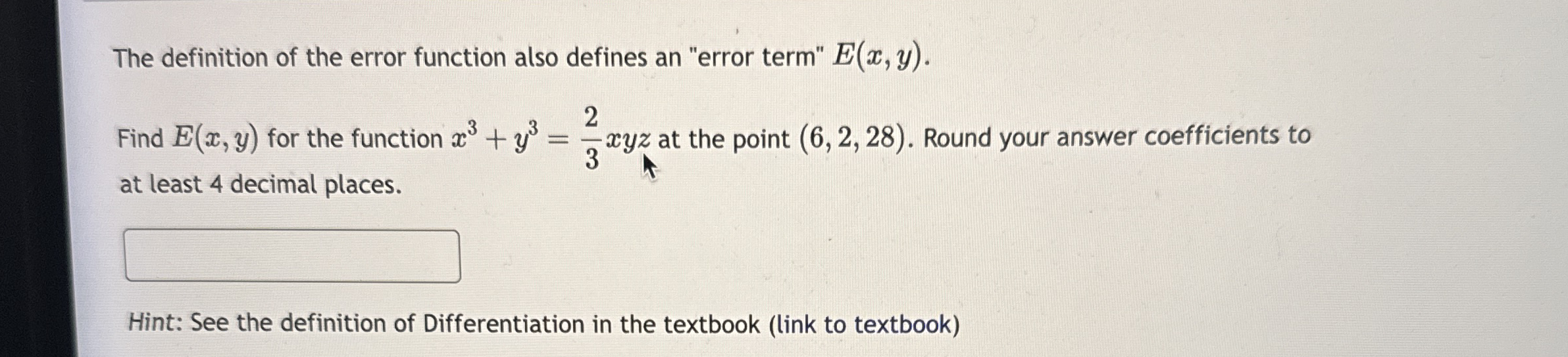 The definition of the error function also defines