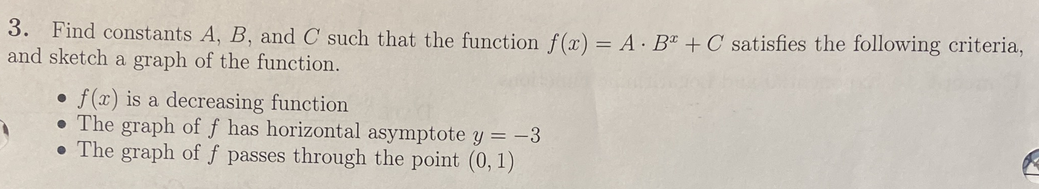 Find constants A , B , and C such that the