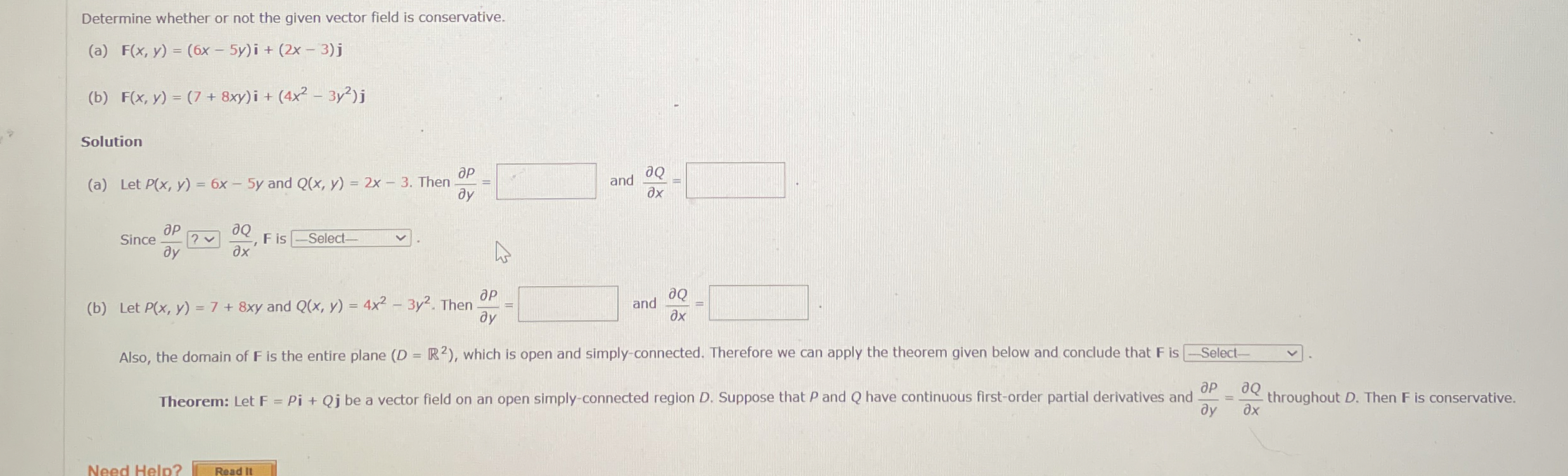 Determine whether or not the given vector field