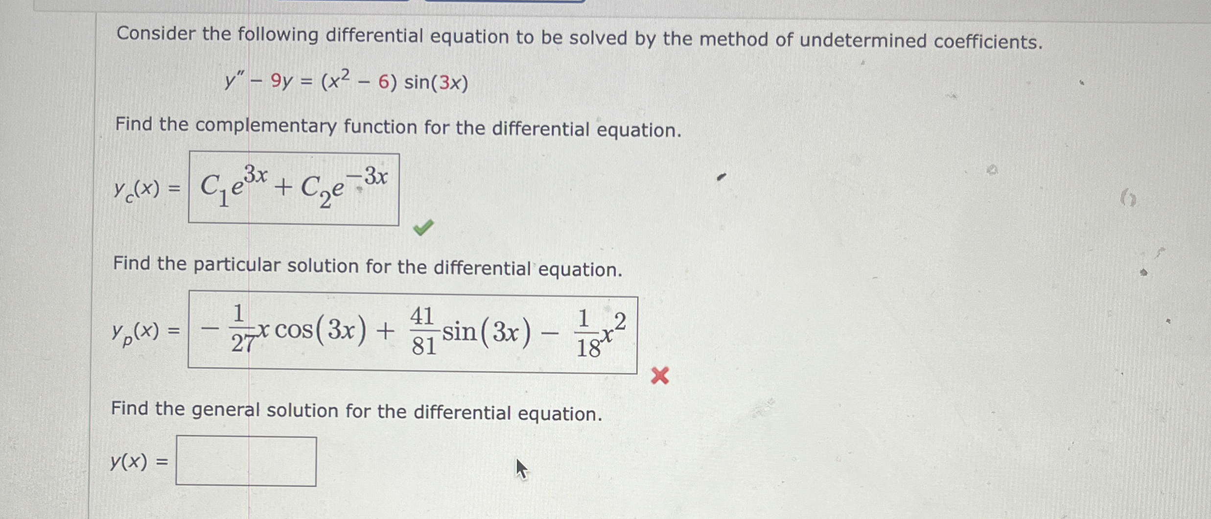 Consider the following differential equation to