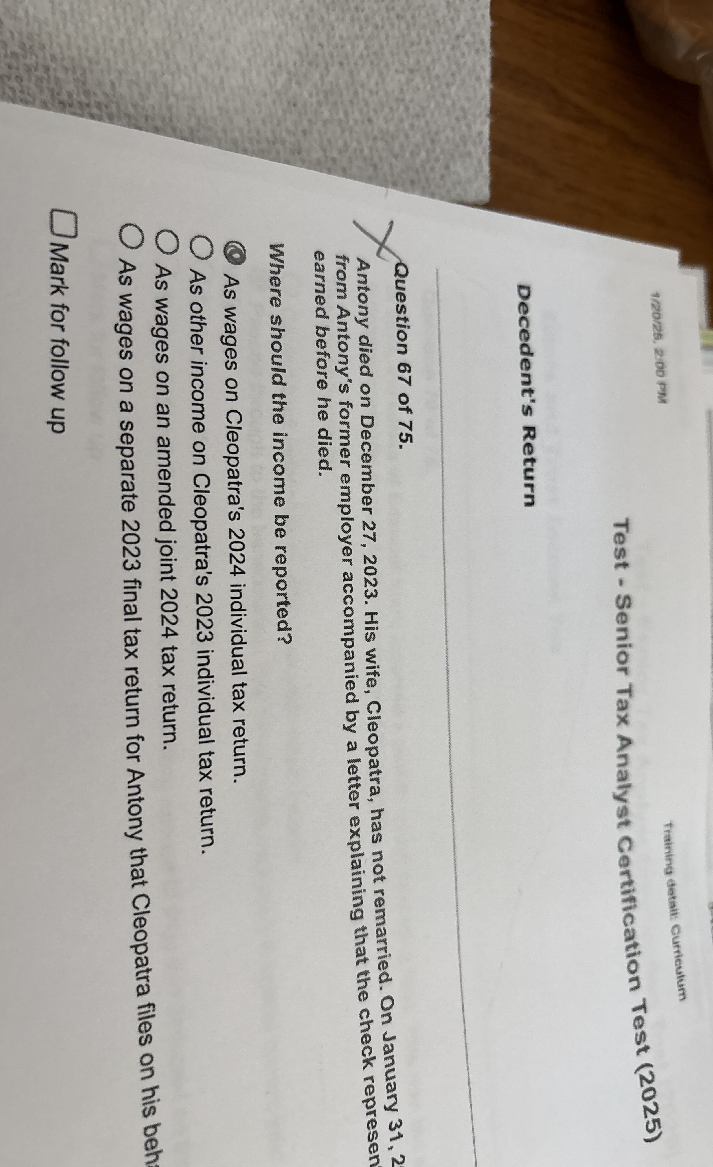 1 2 0 ? 2 5 , 2 0 0 P M Training detall: