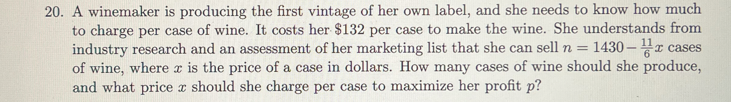 A winemaker is producing the first vintage of her