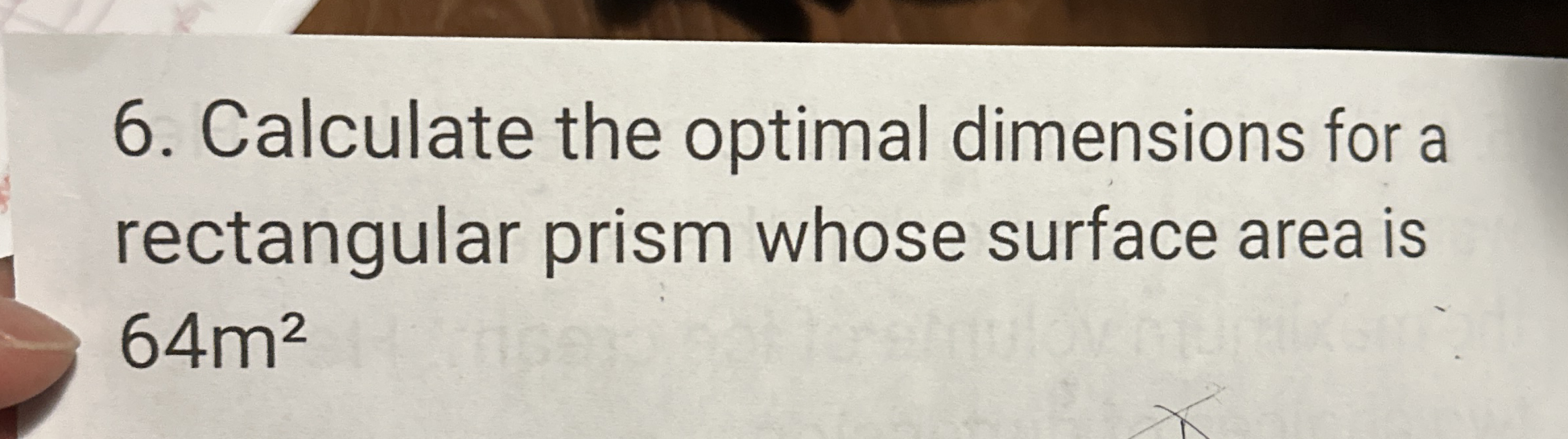 Calculate the optimal dimensions for a