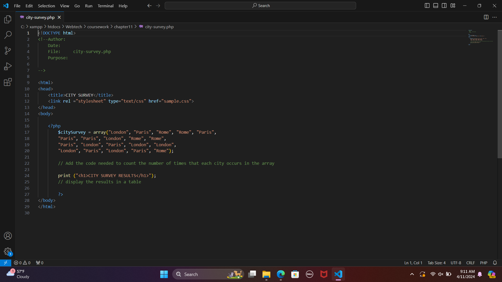 Read the exercise carefully and take your time to